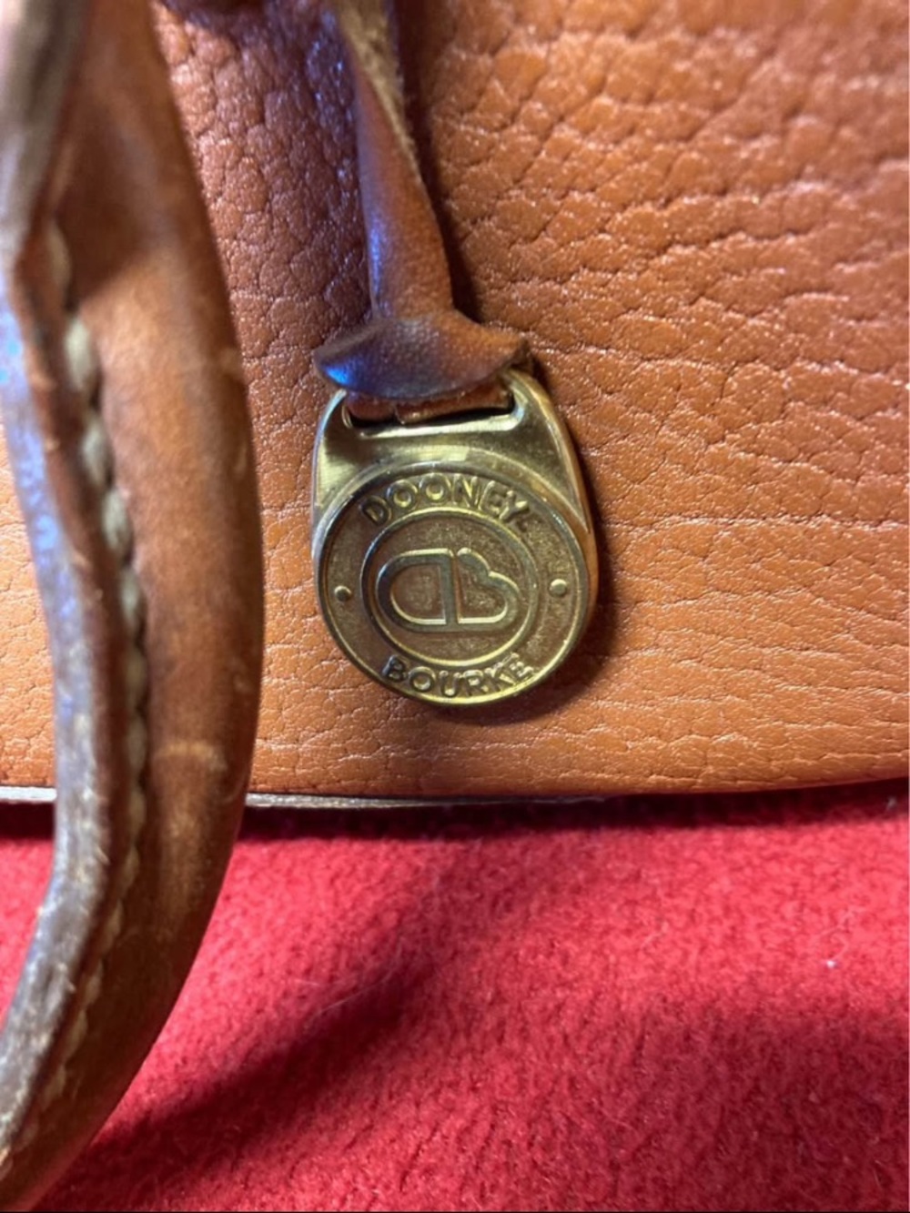 Dooney & Bourke Brown Leather Crossbody Satchel with Short Handles - Picture 3 of 10